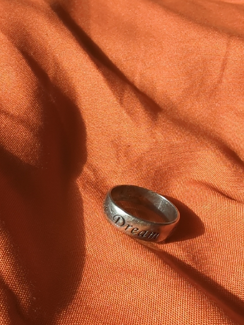 Sterling Silver 'Love Dream Believe ' Band Ring - Silver - Picture 2 of 5